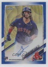 2021 Topps Chrome Rookie Blue Wave Refractor 98/150 Jonathan Arauz Auto 02vq