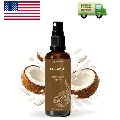 Coconut Room, Linen & Pillow Spray by | 100ml/3.38 fl oz | with Pure Coconut ...