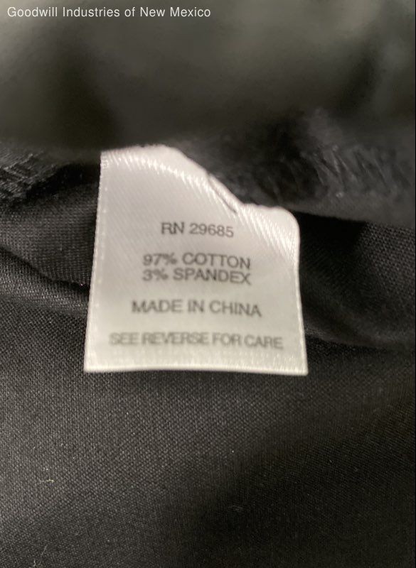 Pendleton Womens Black Solid Cotton Spandex Slim … - image 3