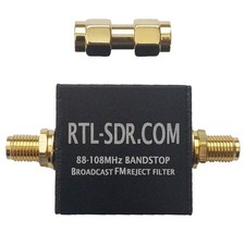 Broadcast FM Block Filter 88-108 MHz Block by RTL-SDR Blog Black