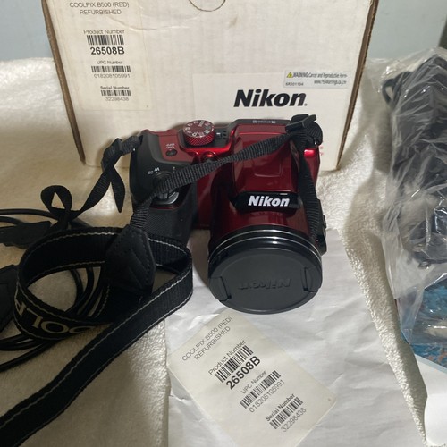 Nikon Coolpix B500 16MP 40x Optical Zoom WiFi Digital Camera Red, For Parts - Picture 11 of 12