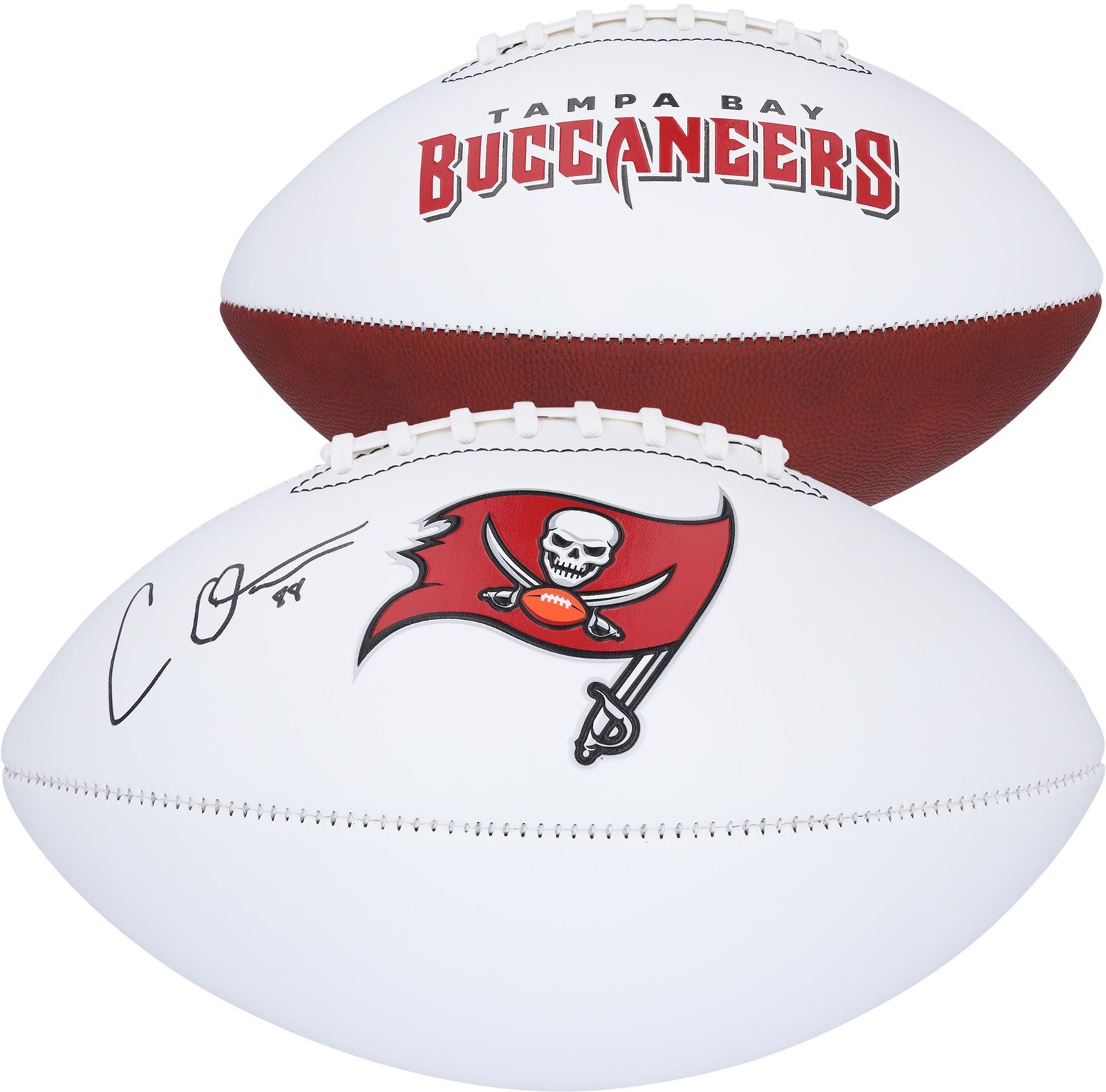 Cade Otton Autographed Signed Tampa Bay Buccaneers Franklin White Panel Football 