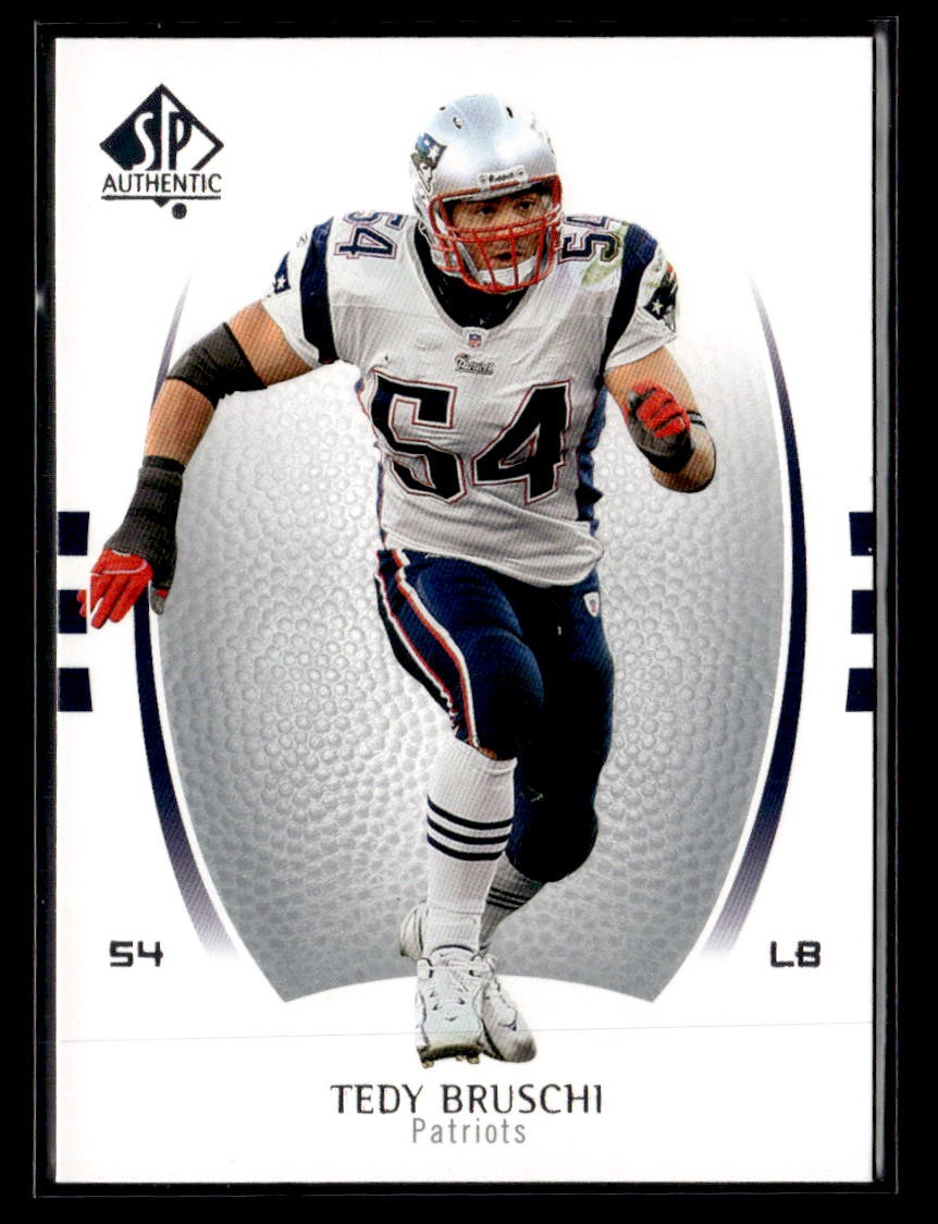 2007 SP Authentic #87 Tedy Bruschi Card New England Patriots