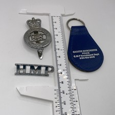 Her Majestys HM Prisons Service Officers Cap Badge Queens Crown, Shoulder Badge