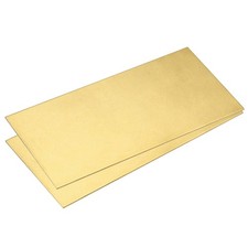 2 x Brass Sheet H62 Metal Sheets Plates 4" Length x 2" Width x 0.05" Thickness
