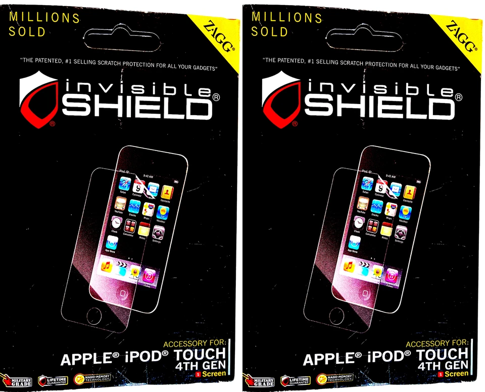 Protector invisible Zagg 2pk para Apple iPod Touch 4ta generación - Garantía de por vida 9z