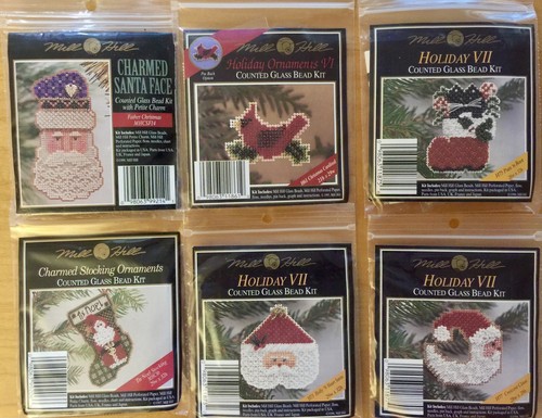 Mill Hill Beaded Cross Stitch Christmas Kits Lot of 6 New in Packages
