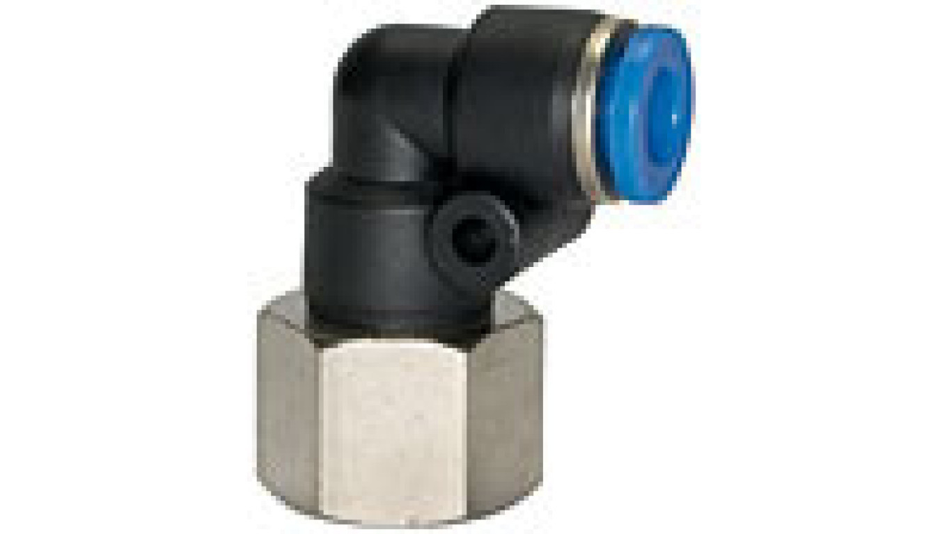 Plastic elbow plug connector for hose 10, conical internal thread R1/2, 1 /T2UK