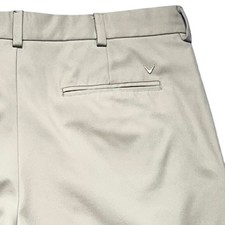 Callaway Golf Pants Pleated Mens 36x32 Khaki Tan Performance Cuffed Classic