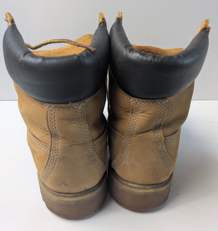 Timberland Boots Mens UK 8 Wide Wheat Nubuck Leather Waterproof 6 Inch 10061, photo 4 of 5