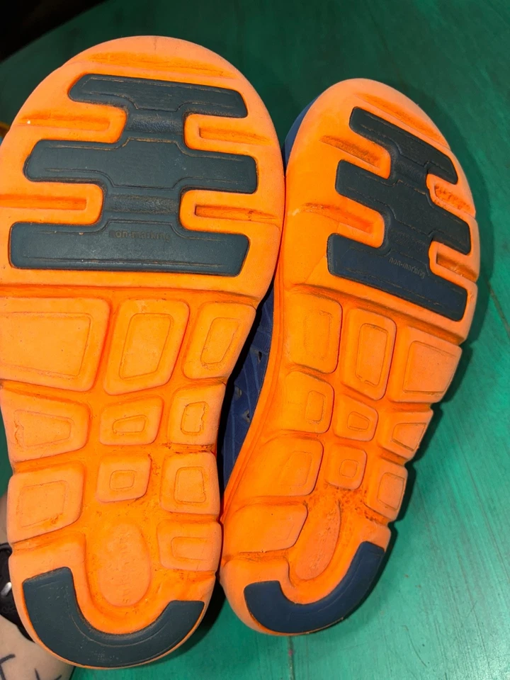 Stride Rite Made 2 Play Boys Sneaker Sandal Water Shoes Blue Orange Sz 10/11 - Image 4 of 4