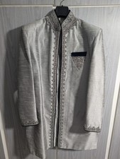 Silver Mens Wedding Sherwani. Worn once.
