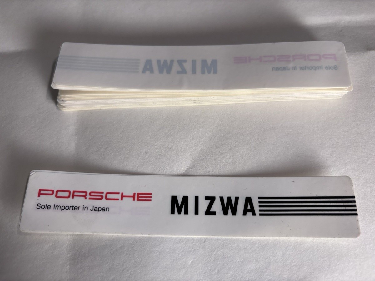 Porsche Mizwa Japan Dealer Sticker 911 964 993 Original New Old