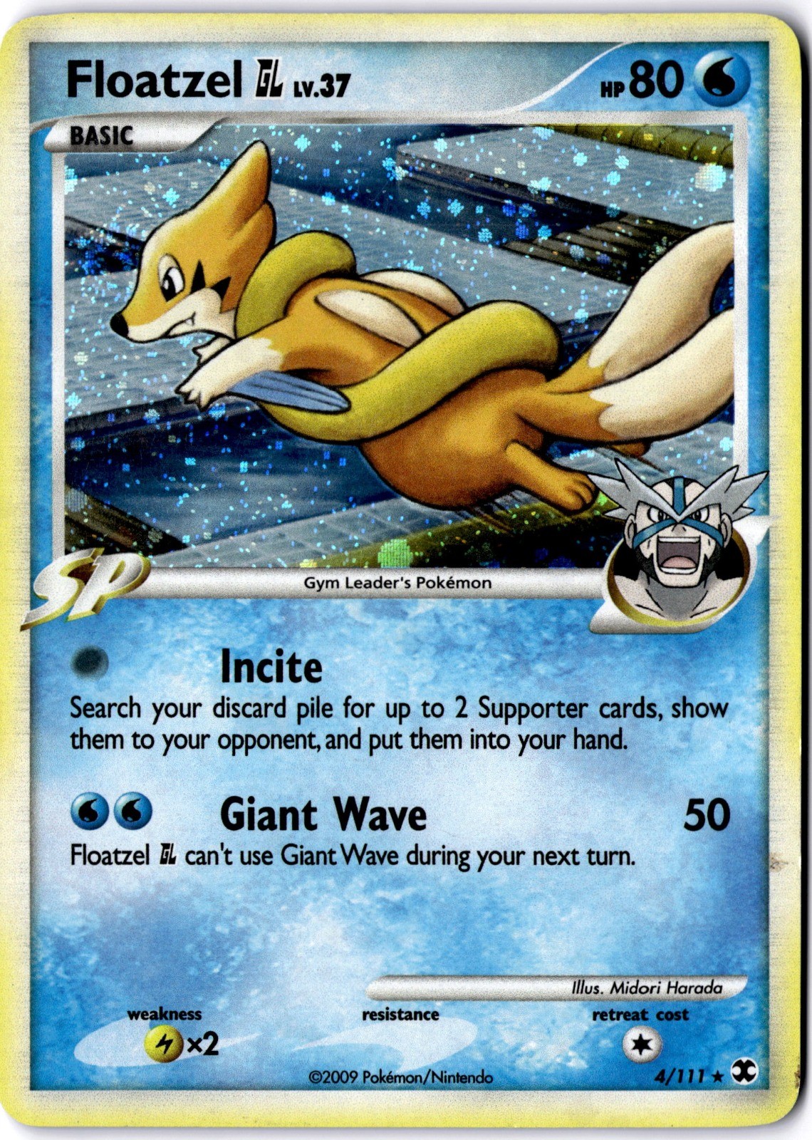 Floatzel GL 4/111 Rising Rivals Holo Rare LP