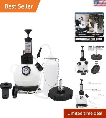 #ad #ad Compact 2L Manual Brake Bleeder with 1L Waste Bottle amp; Pressure Gauge Easy Use $98.39