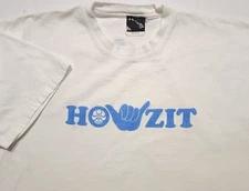 2000s HIC Hawaiian Island Creations Howzit Surf 2-Sided XL Shirt