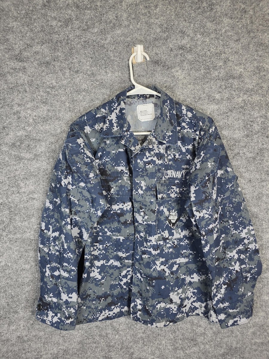 American Apparel US Navy NWU Type I Shirt Mens Small X-Short Blue