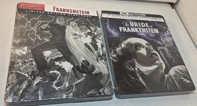 Frankenstein + The Bride of Frankenstein 4K Steelbooks-NEW (Sealed)-Box Shipping