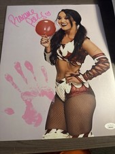 Roxanne Perez Signed 11x14 Handprint Jsa Witnessed Wwe Nxt 