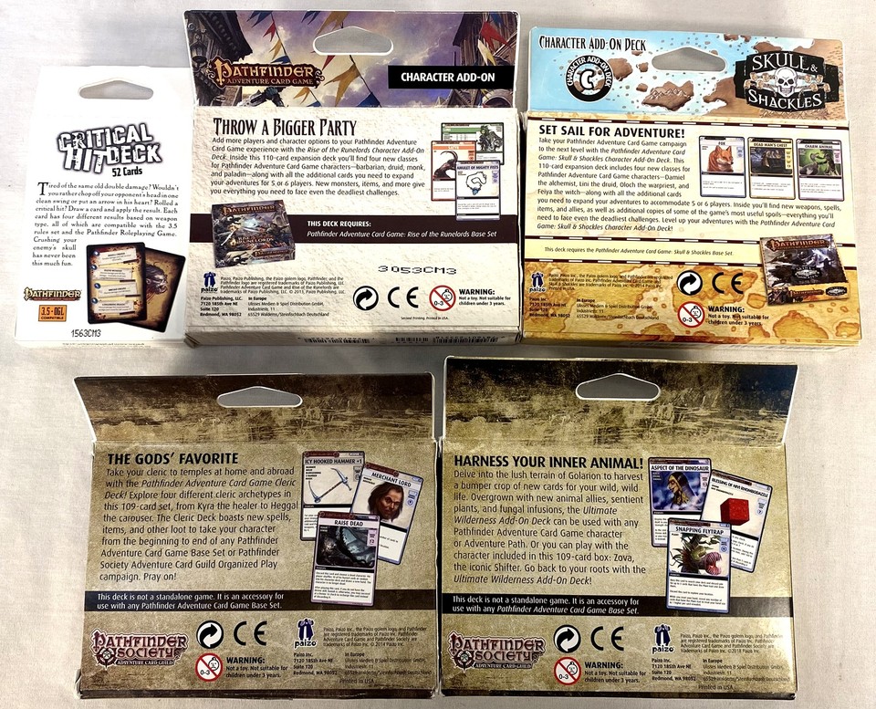 Paquete De Tarjetas Pathfinder Critical Hit, Critical Hero Y | Cuotas