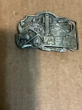 Used 1986 Commemorative Alaska Belt Buckle. Siskiyou Buckle Co. 607 of 3000