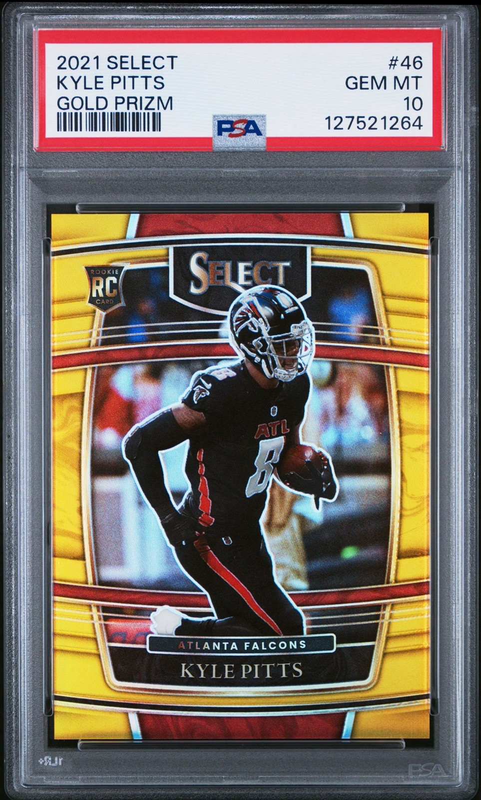 2021 Panini Select KYLE PITTS Gold Prizm /10 Rookie RC Concourse PSA 10 POP 3