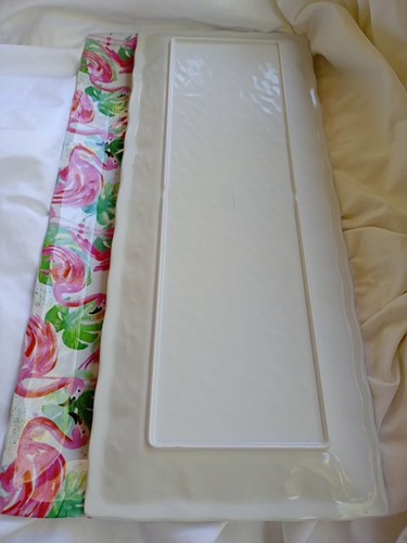 Tommy Bahama Flamingo Melamine Serving Platter Tray Set 2 Tropical 19x8 Inches - Picture 2 of 7