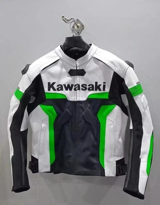Kawasaki Ninja Racing Motorbike Leather Jacket Kawasaki Motorcycle Biker Jacket