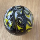 Handmade Gold Lutz Marble Swirl Toe Breaker Huge Yellow Green White Black 2” — photo 2
