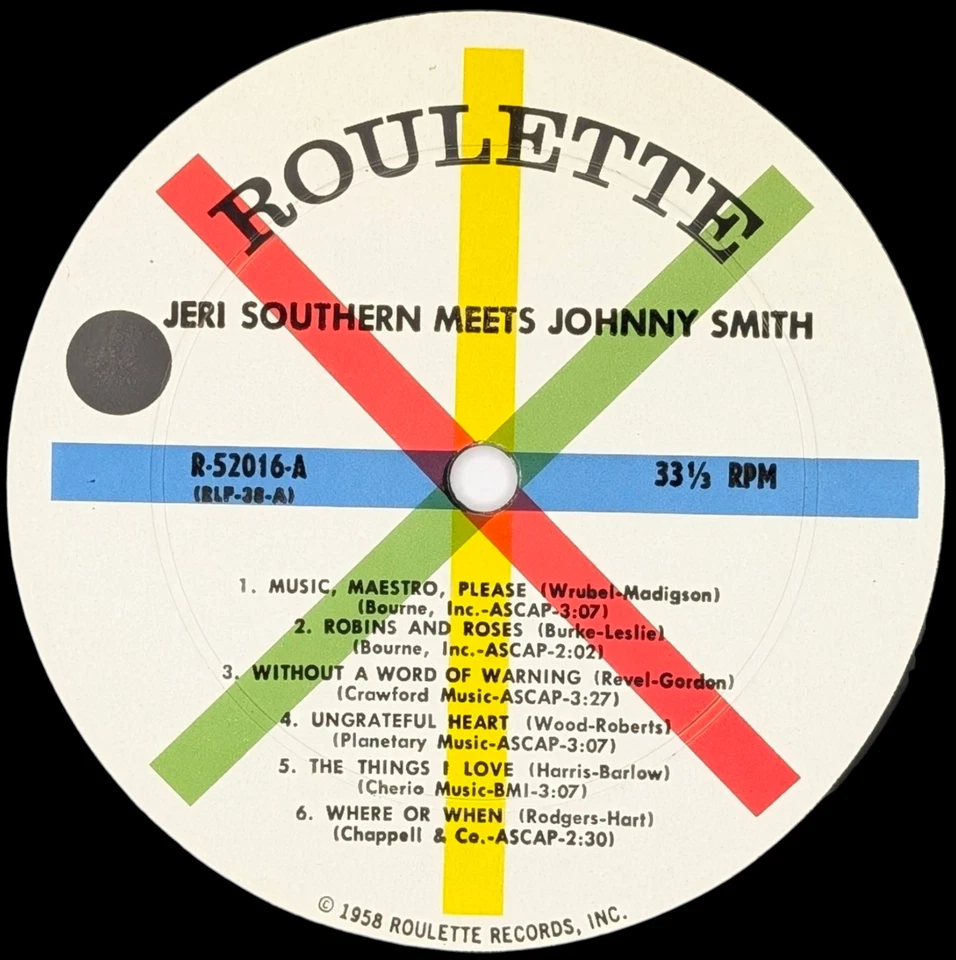 Jeri Southern Meets Johnny Smith R-52016, Mono, 1st pressing, US, 1958 - Image 3 of 4