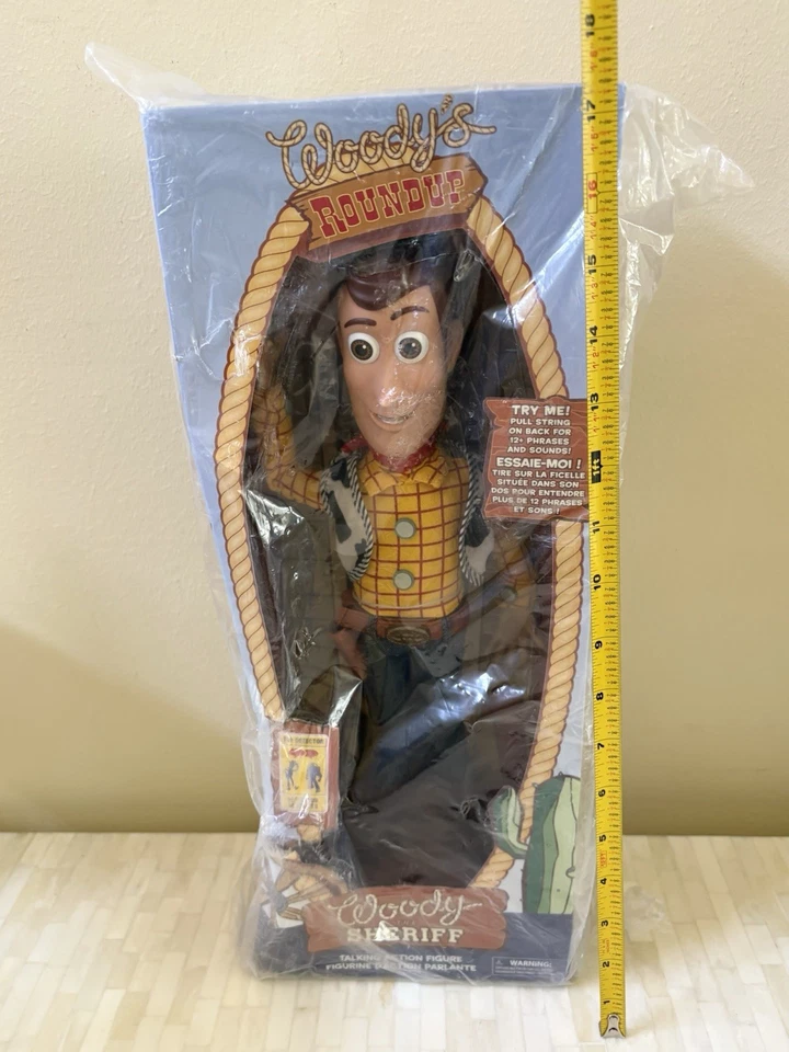 迪士尼商店官方警长伍迪互动玩具总动员拉绳娃娃全新带盒 — 第 4/4 张图片