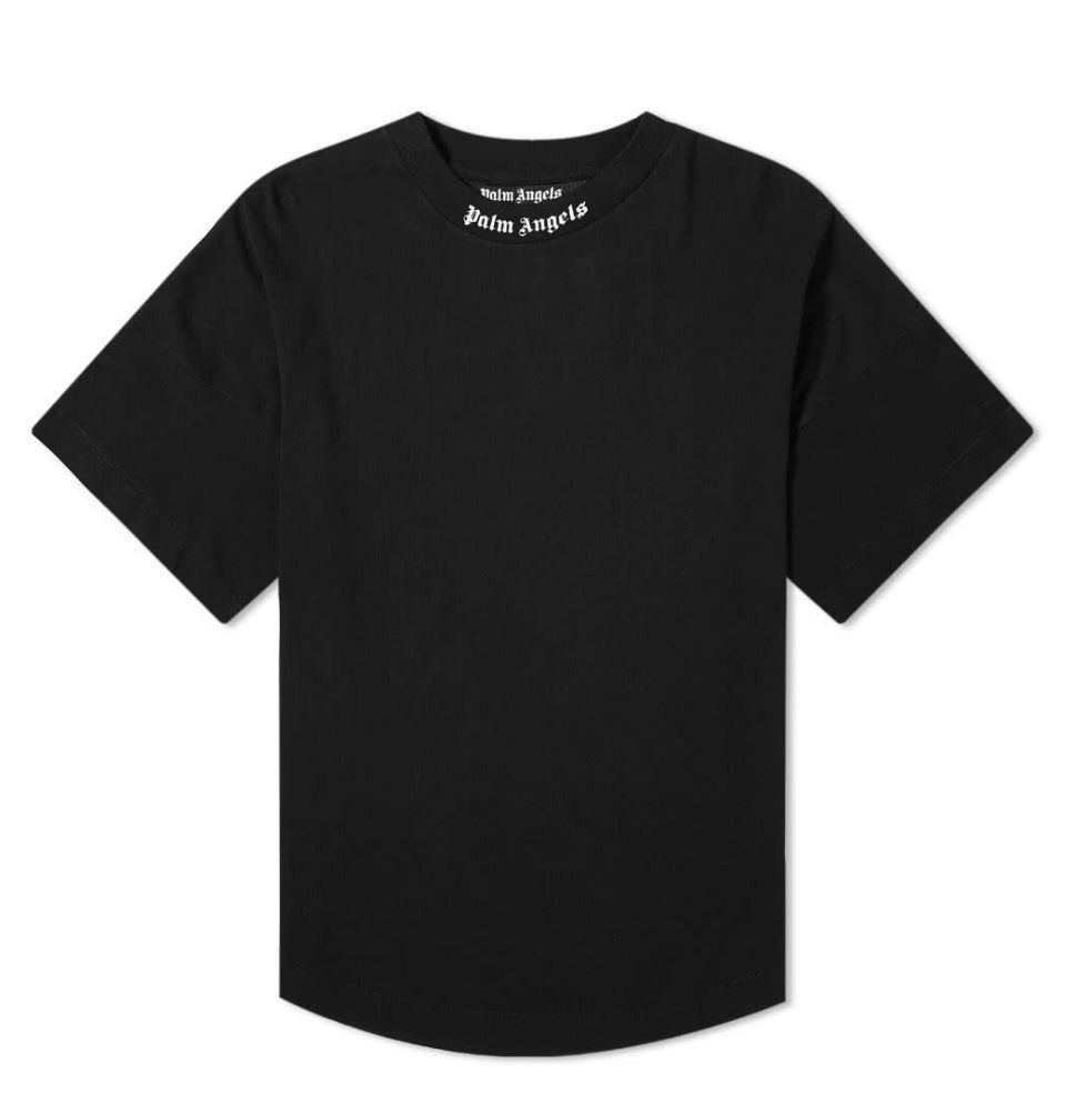関税送料込 〈Palm Angels〉PA ロゴ Tシャツ コットン ブラック Palm Angels PA logo-embroidered T-shirt | Black | FARFETCH