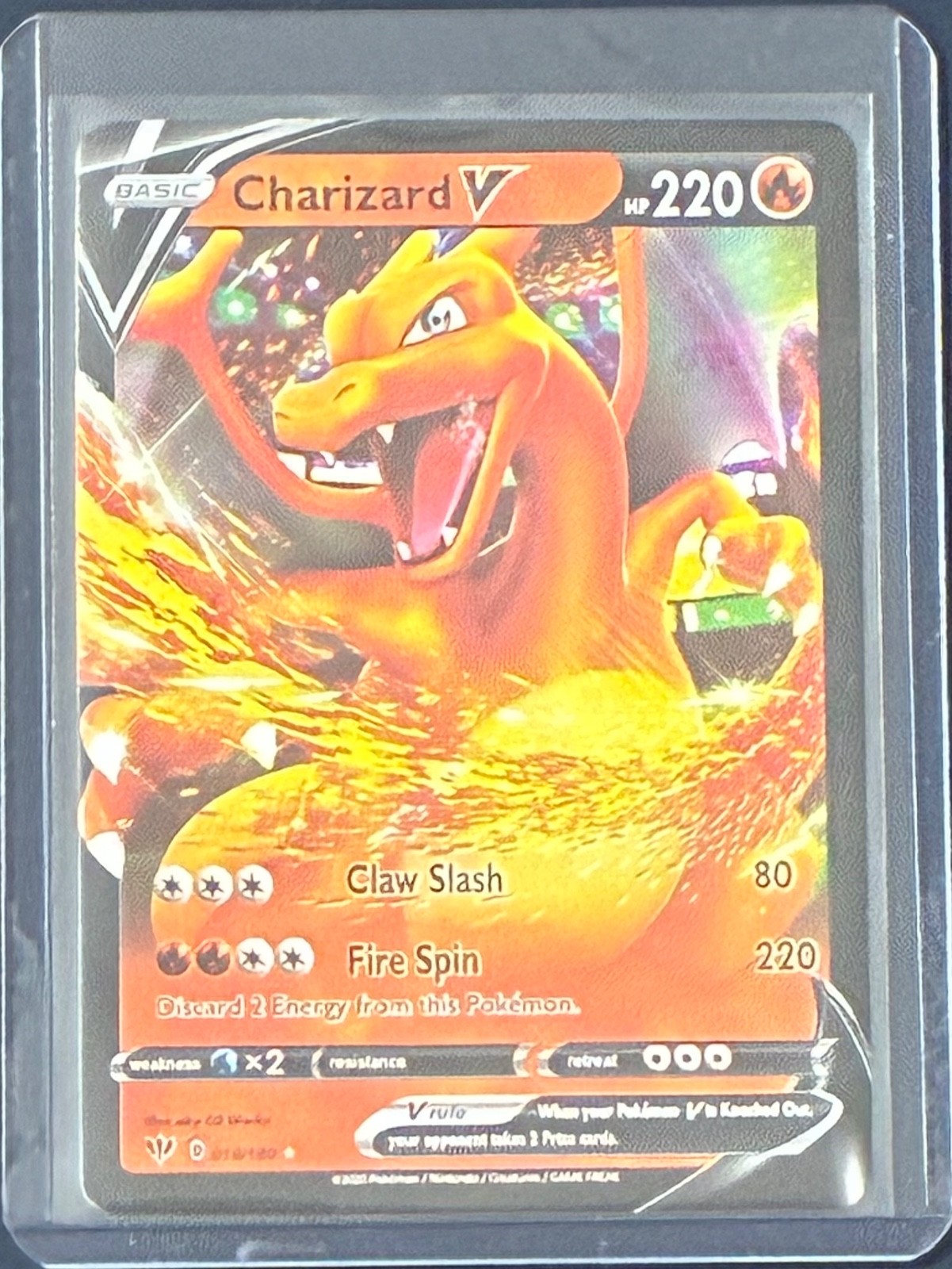 Pokemon Charizard V SWSH03: Darkness Ablaze #019/189 Near Mint NM