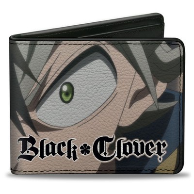 Bi-Fold Wallet BLACK CLOVER Black Asta Anti Magic Face Close-Up and  (US IMPORT)