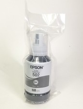 Genuine EPSON 502 Ink Bottle  127ml  Black - Sealed  Exp. 8/2027