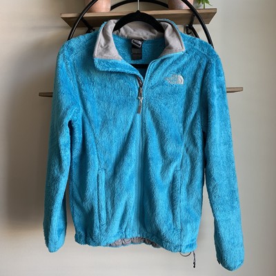bright blue north face jacket