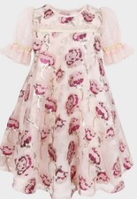 Disney Princess Sequin Roses Belle Special Occasion Dress Girls Sz 5 6 NWT