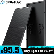 200W Monocrystalline Solar Panel 12V Off-Grid Battery Power RV Home Boat Camping