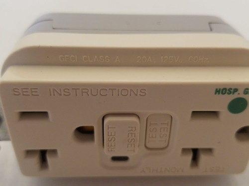 PASS AND SEYMOUR PT2095-HGLA PLUGTAIL GFCI HOS GRD REC 20A 125V LIGHT ALMOND NIB - Picture 3 of 10