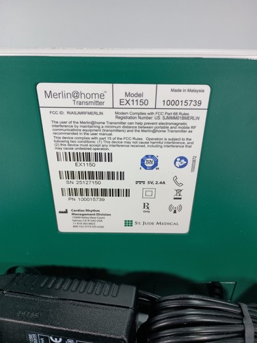 New! St. Jude Merline Home Transmitter Model EX1150 - Heart Cardiac Monitor - Picture 7 of 14