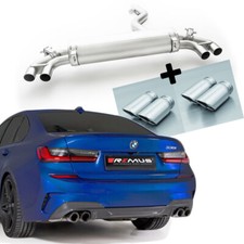 Remus Duplex Klappen Sportauspuff je 2x84mm verchromt f�r BMW 3er G20 320i 330i