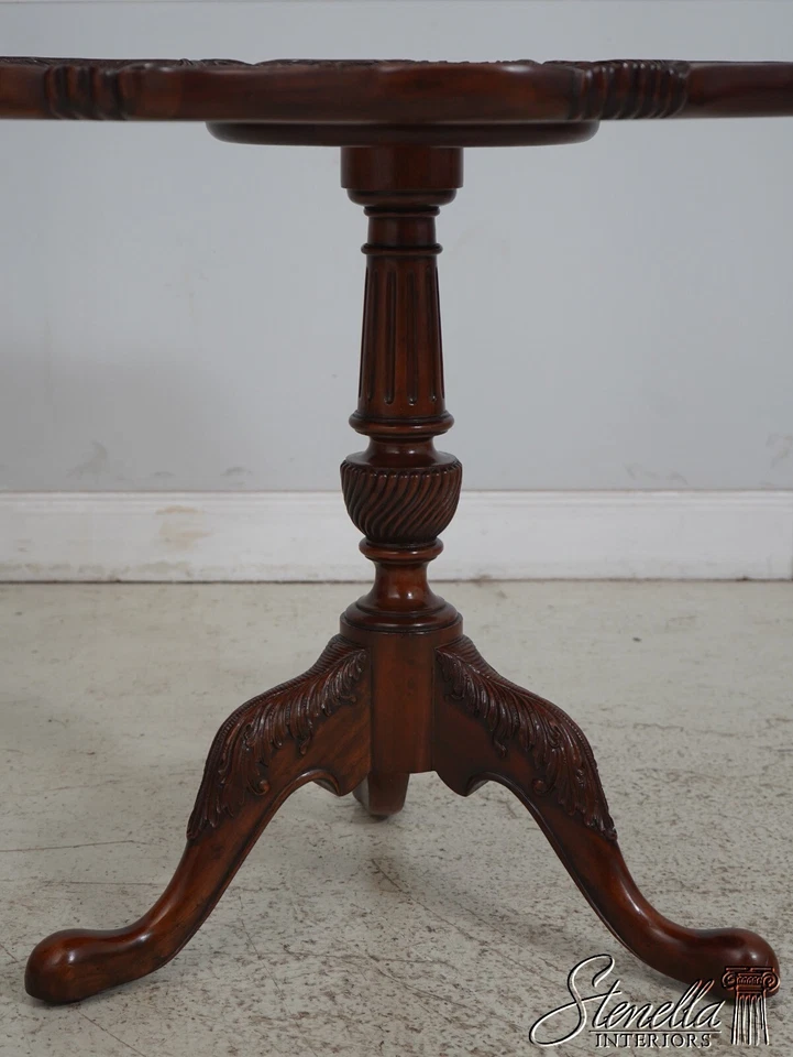 L63599EC: MAITLAND SMITH Llama Caoba Pedestal Pie Corteza Mesa Foto 2 de 4