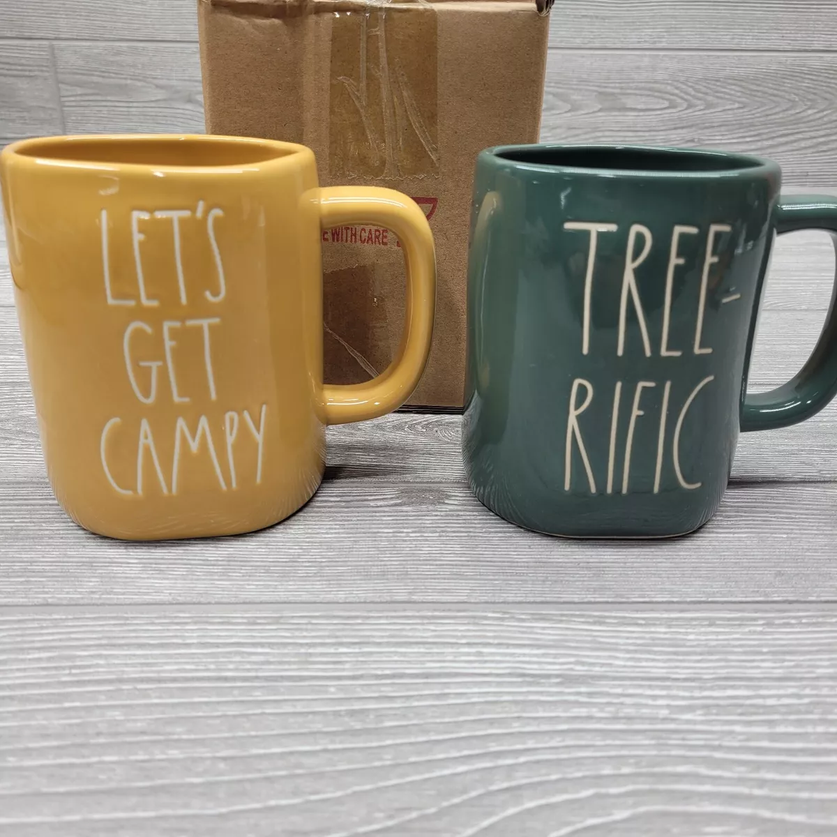 RAE DUNN 2pk Campy Tree Mugs Set