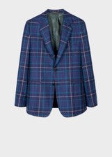 Tartan Wool Blazer , Gents 2btn Jacket , Size 42/52 , (mir-2154-j01811)