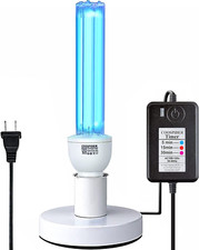 UV Germicidal Lamp with Ozone 25W UVC Light Bulb with Base, 3-Gear Timer