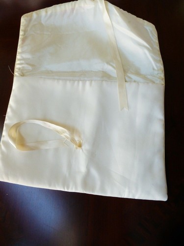 De colección década de 1950 Bolso de almacenamiento de lencería de viaje bolsa satinada patrón floral corbata - Imagen 5 de 6