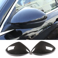 Carbon Fiber ABS Side Rearview Mirror Caps Cover For Alfa Romeo Stelvio 2017-22