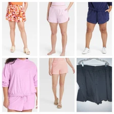 Shorts Hoodie Sweatshirt Ava & Viv A New Day 2X 3X 4X 5X Linen Terry Plus