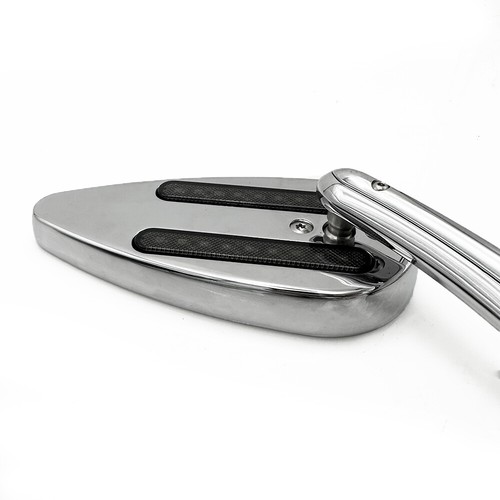 Motorcycle Chrome 8mm 10mm Rearview Mirror LED Turn Signal Side Mirrors ...