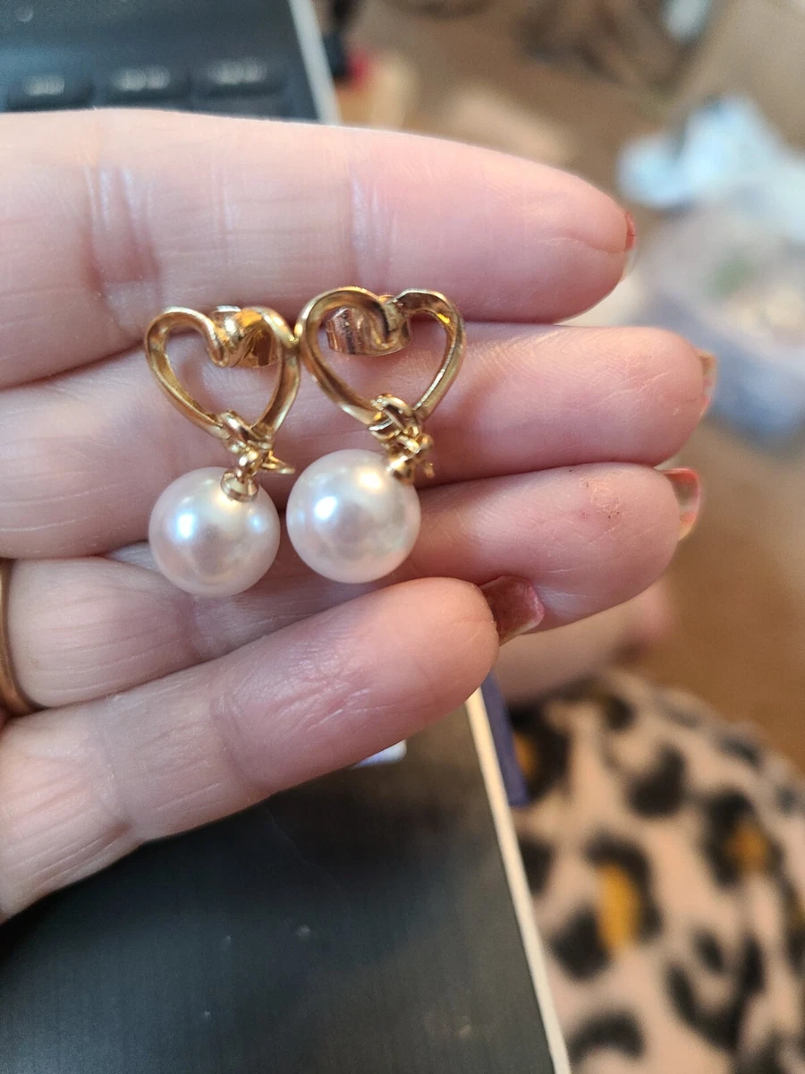 Floating on sale heart earrings
